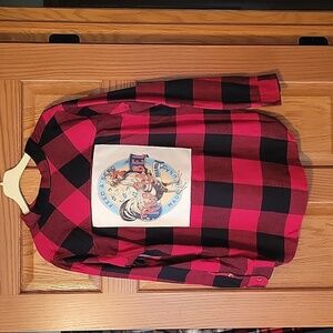 NWOT-Flannel with Rooster Patch